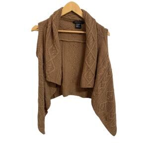 Theory‎ Camel Hair Sleeveless Cardigan Vest Brown Size Petite #60770701